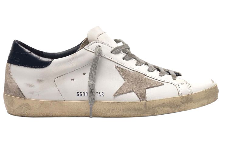 Order Golden Goose Deluxe Skate Sneaker 'Beige Black Distressed' GCOMS590.A7