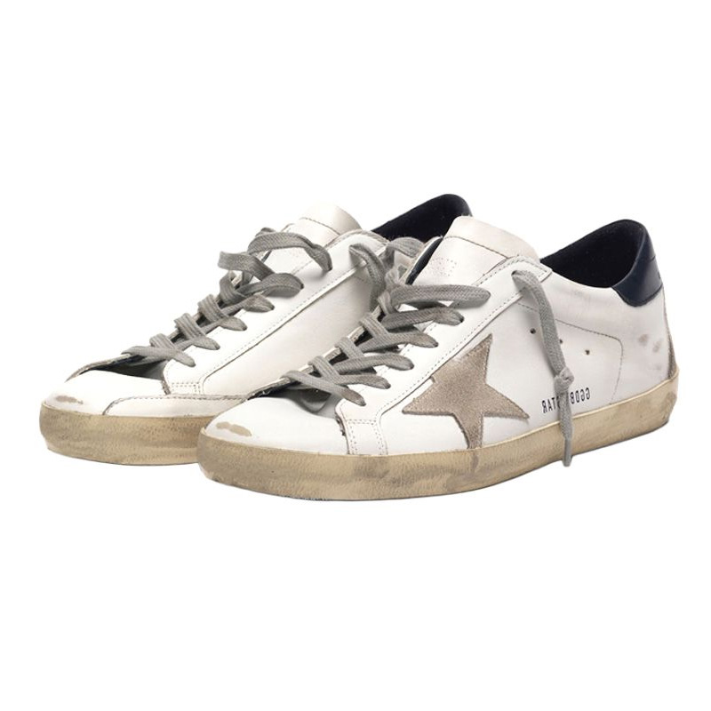 Lookbook Golden Goose Deluxe Skate Sneaker 'Beige Black Distressed' GCOMS590.A7