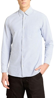 Camisa Golden Goose Azul de Manga Larga con Rayas y Logo Bordado. GMP00246P00054880197 Shop Camisa Golden Goose Azul de Manga Larga con Rayas y Logo Bordado. GMP00246P00054880197