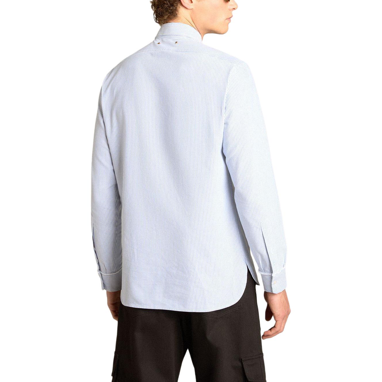 Purchase 黄金鹅刺绣标志蓝色条纹长袖衬衫 GMP00246P00054880197