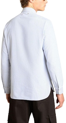 Camisa Golden Goose Azul de Manga Larga con Rayas y Logo Bordado. GMP00246P00054880197 Purchase Camisa Golden Goose Azul de Manga Larga con Rayas y Logo Bordado. GMP00246P00054880197
