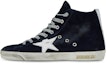 Buy Golden Goose Francy 'Velvet Biru Gelap Pudar Bertumit Tinggi' GMF00113.F000322.50517