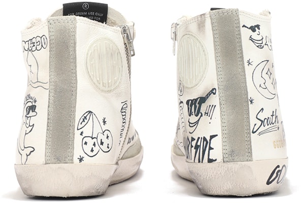 Golden Goose Francy 'White Distressed' GMF00113.F002669.10220 Shop Golden Goose Francy 'White Distressed' GMF00113.F002669.10220