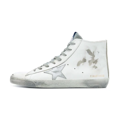 Golden Goose Francy 'White Star Distressed High-Top'