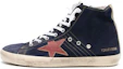 Buy Golden Goose Francy High Top 'Navy Distressed Star Patch' Biru Navy GMF001130.F004748.50787