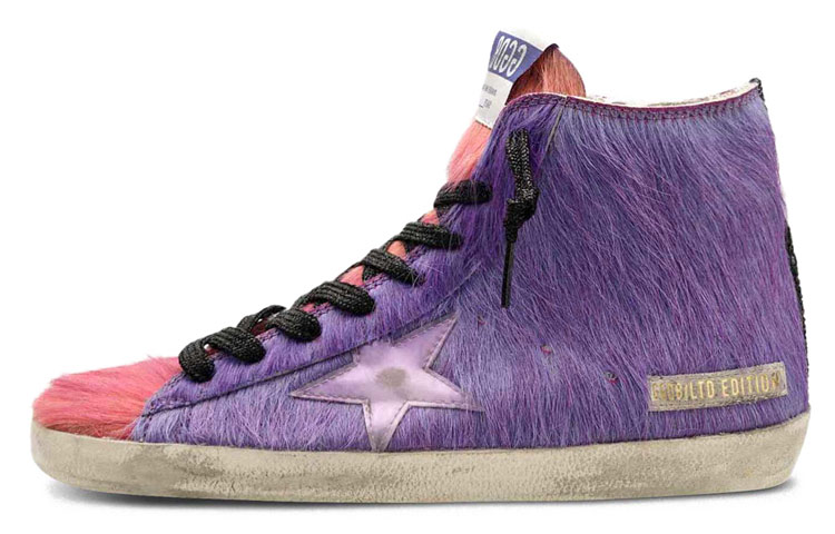 Buy 金鵰限量版 Francy 做舊款 高筒時尚運動鞋 淡紫色