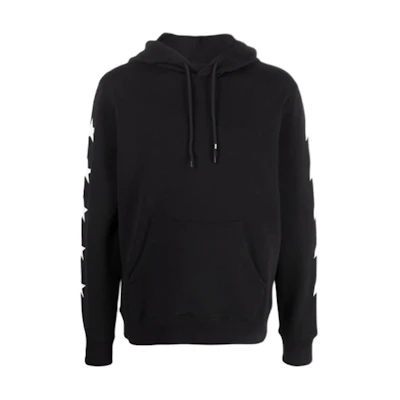 Golden Goose FW21 Black Star Print Hoodie for Men GMP00939P00053480203