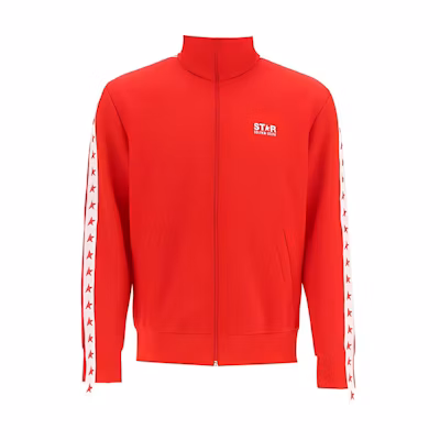 Golden Goose FW21 Red Track Stripe High-Collar Jacket GMP00875P00052040380