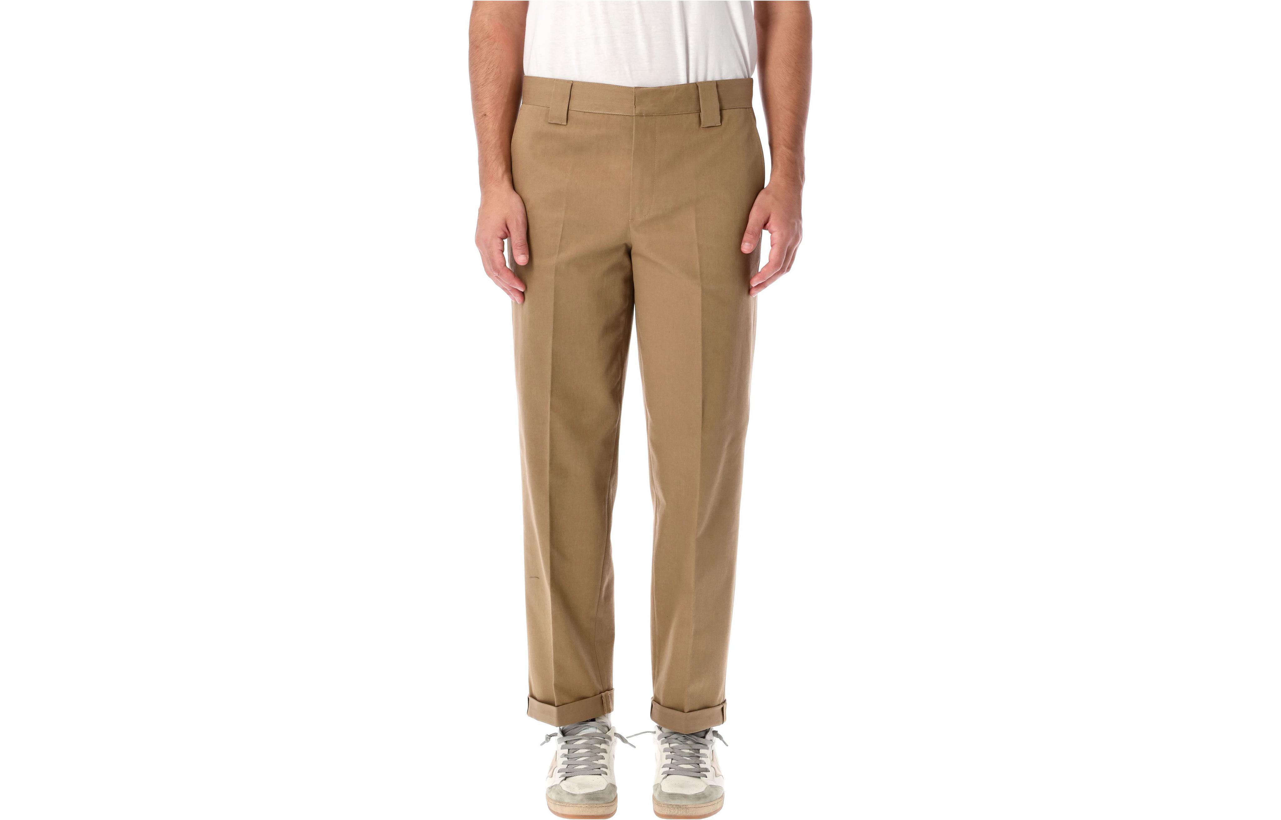 Order Golden Goose FW22  Brown Straight-Leg Casual Pants with Hidden Zipper. GMP01190P00078615369