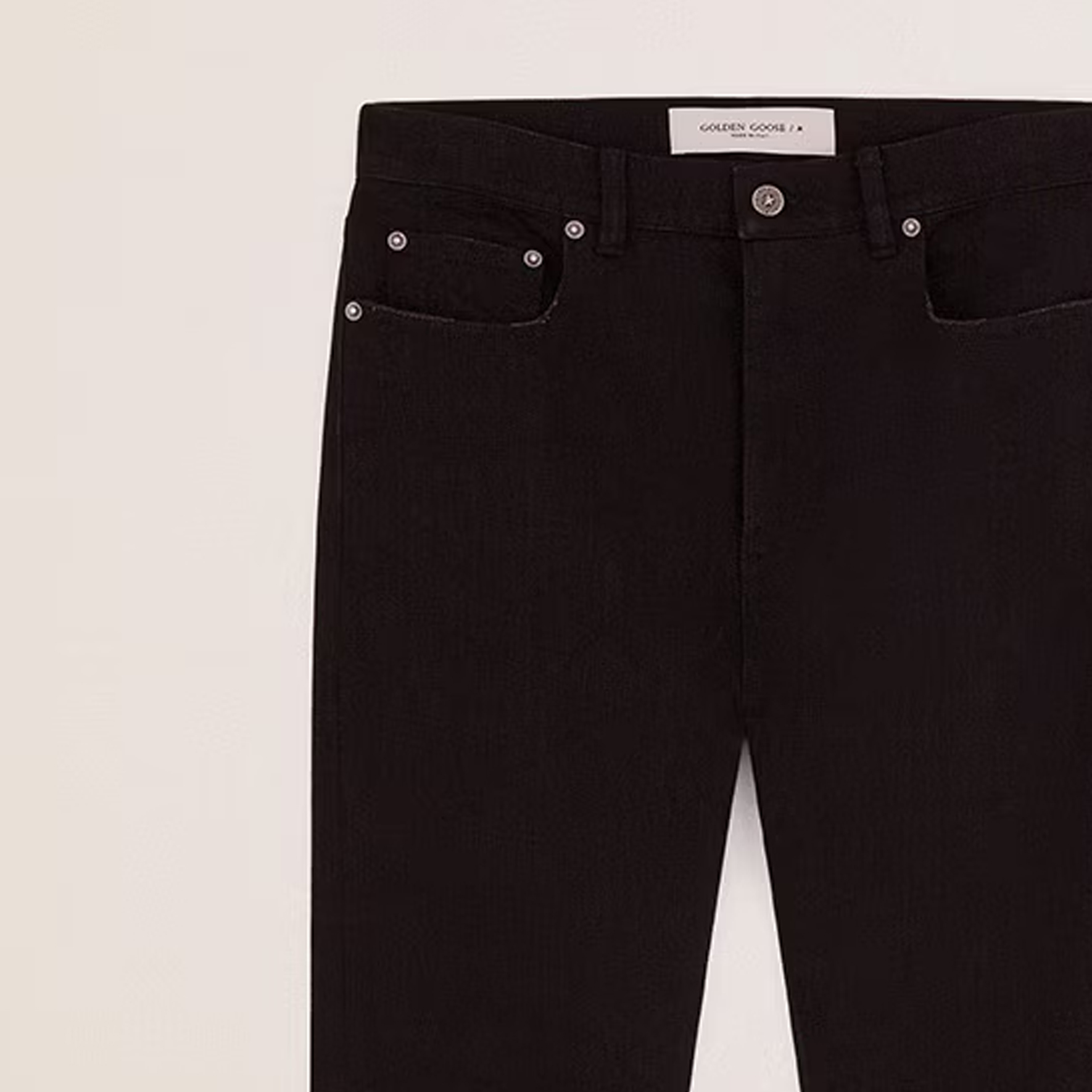 Purchase Golden Goose FW22 Jeans Pinggang Tinggi Hitam Potongan Lurus. GMP00290P00062290100