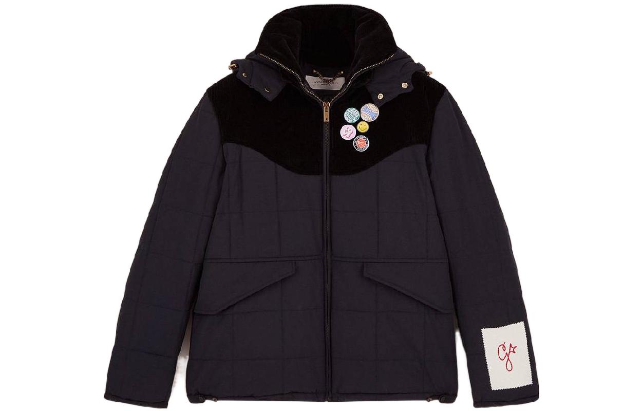 Golden Goose FW22 Patchwork Badge Hoodie Jacket Black GMP01063P00065550654