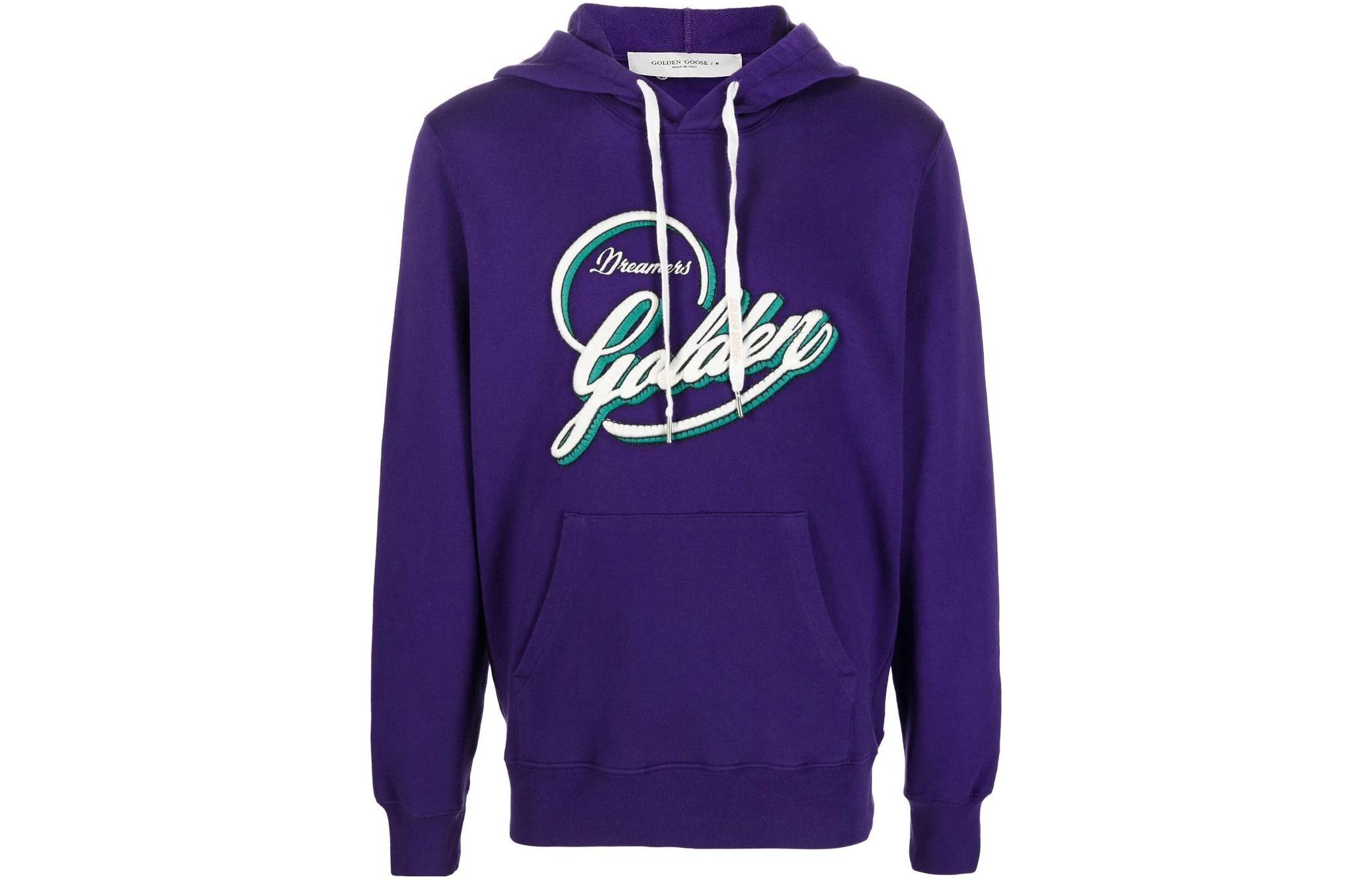 Golden Goose FW22 Slogan Patch Purple Hoodie Long Sleeve Pullover GMP01224P00081745383