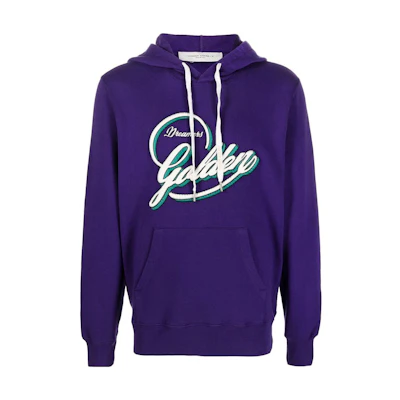 Golden Goose FW22 Slogan Patch Purple Hoodie Long Sleeve Pullover GMP01224P00081745383