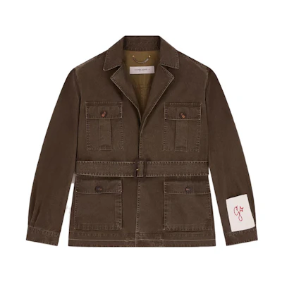 Golden Goose FW22 Utility Belted Jacket Military Green Outerwear GMP01065P00066135578
