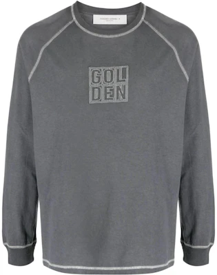 Golden Goose FW23 復古破壞風LOGO男款灰色長袖圓領衫 GMP01461P00120860445 Buy Golden Goose FW23 復古破壞風LOGO男款灰色長袖圓領衫 GMP01461P00120860445