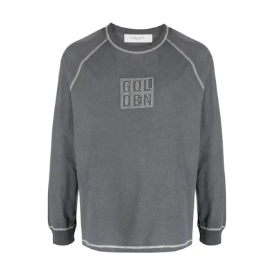 Golden Goose FW23 Distressed Logo Crewneck Sweatshirt Men’s Grey GMP01461P00120860445