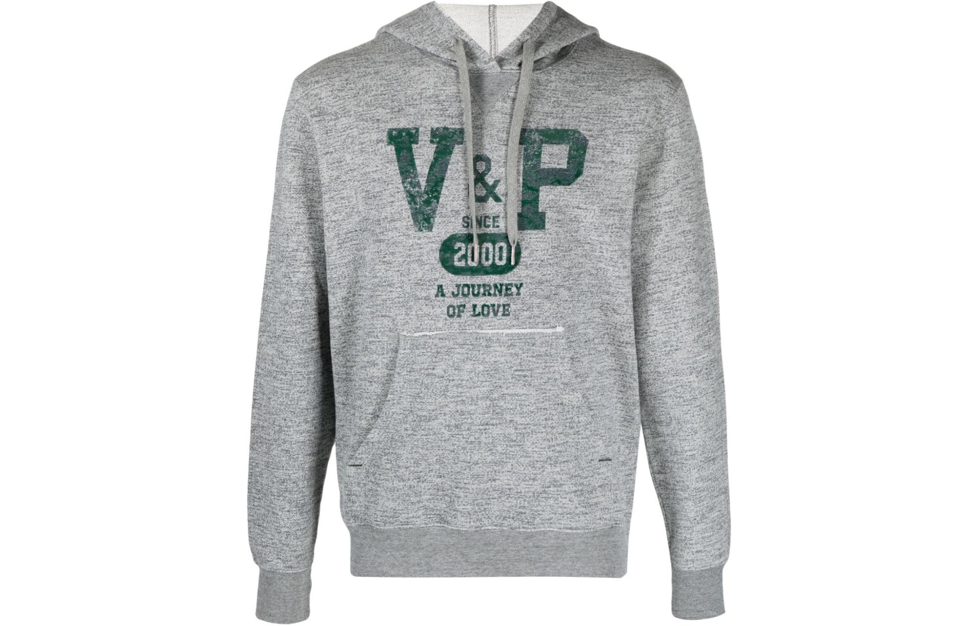 Golden Goose FW23 Grey Oversized Pullover Sweatshirt with Letter Print GMP01224P00135460485