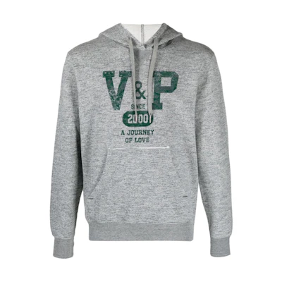 Golden Goose FW23 Grey Oversized Pullover Sweatshirt with Letter Print GMP01224P00135460485
