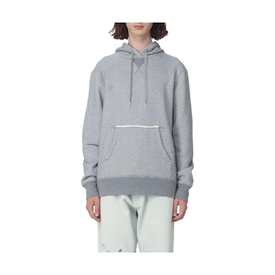 Golden Goose FW23 Grey Solid Color Pullover Drawstring Hoodie GMP01224P00123260453