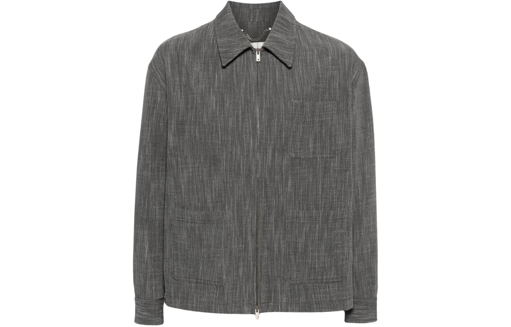 Golden Goose FW23 Grey Zip-Up Long-Sleeve Shirt-Style Jacket GMP01674P00135581242