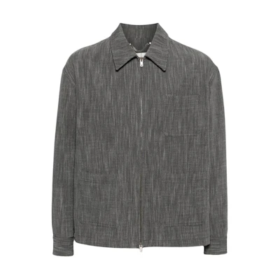 Golden Goose FW23 Grey Zip-Up Long-Sleeve Shirt-Style Jacket GMP01674P00135581242