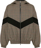 Golden Goose FW24 Houndstooth Hooded Windbreaker Jacket Men’s Taupe GMP01828P00116582699 Golden Goose FW24 Houndstooth Hooded Windbreaker Jacket Men’s Taupe GMP01828P00116582699