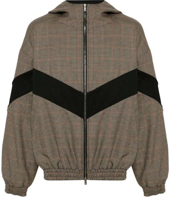 Golden Goose FW24 千鳥格紋防風外套 男士卡其色連帽夾克 GMP01828P00116582699 Buy Golden Goose FW24 千鳥格紋防風外套 男士卡其色連帽夾克 GMP01828P00116582699