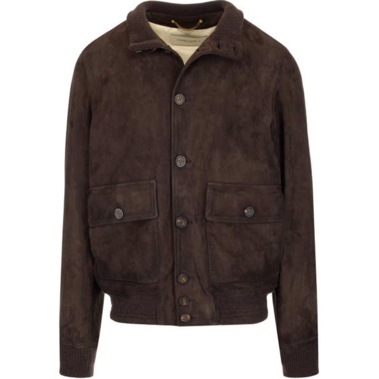 Golden Goose Gold Series Suede Flight Jacket Brown Outfit GMP00907P00065355429