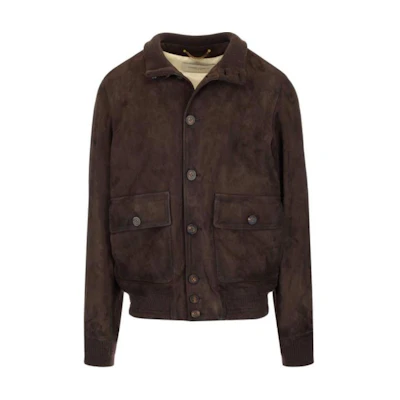 Golden Goose Gold Series Suede Flight Jacket Brown Outfit GMP00907P00065355429