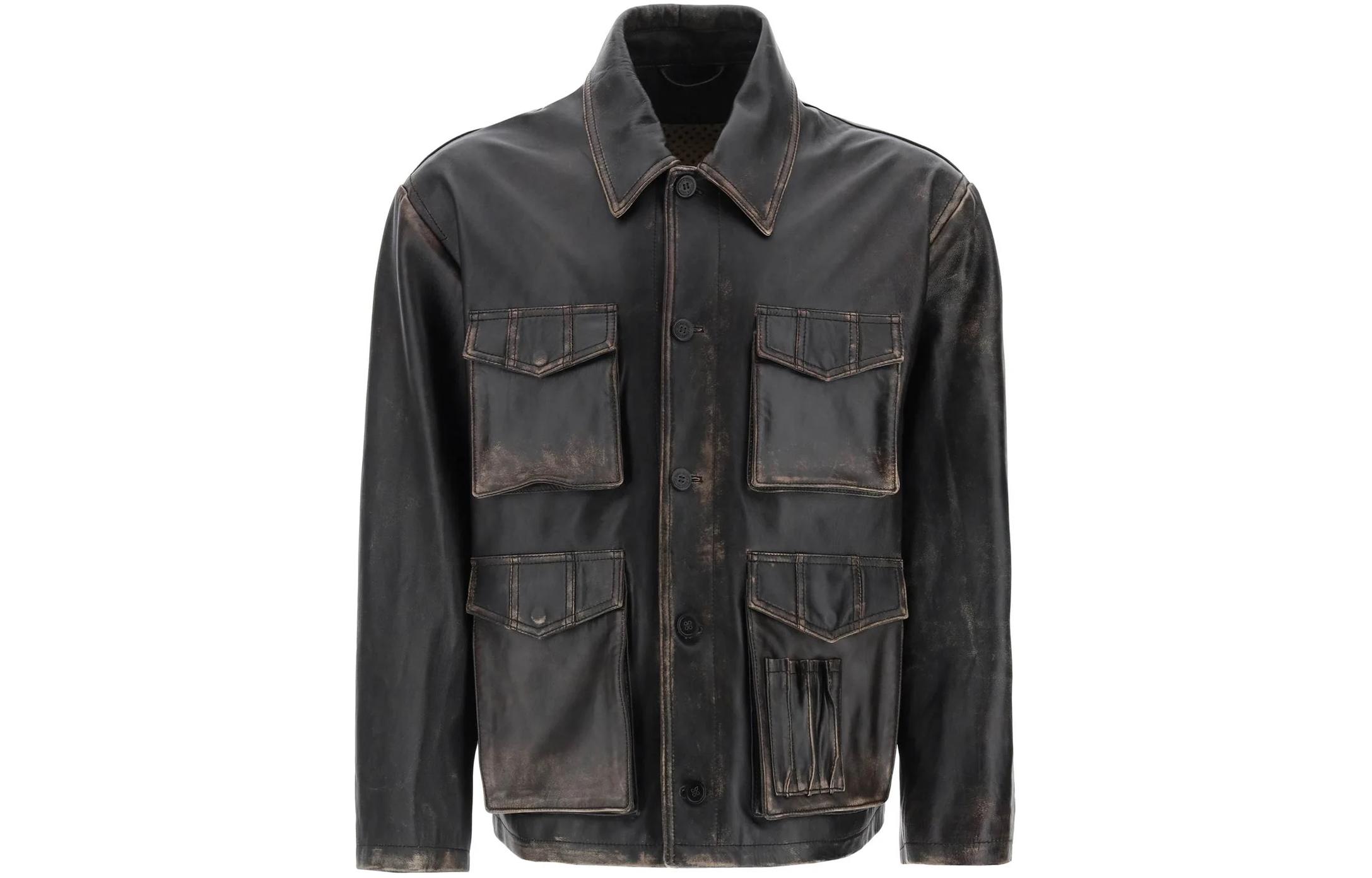 Golden Goose Gradient Long Sleeve Button-Up Jacket Men’s Black GMP01662P001427-VTBRN