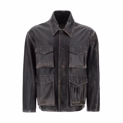 Golden Goose Gradient Long Sleeve Button-Up Jacket Men’s Black GMP01662P001427-VTBRN