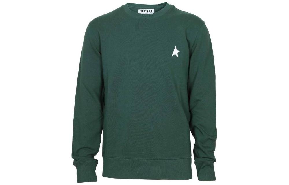 Golden Goose Green Printed Crewneck Sweatshirt Long Sleeve Casual Wear DE20005777