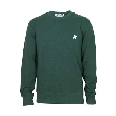 Golden Goose Green Printed Crewneck Sweatshirt Long Sleeve Casual Wear DE20005777