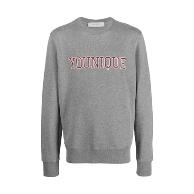 Golden Goose Grey Crewneck Sweatshirt with Logo Embroidery GMP01223P00123160447