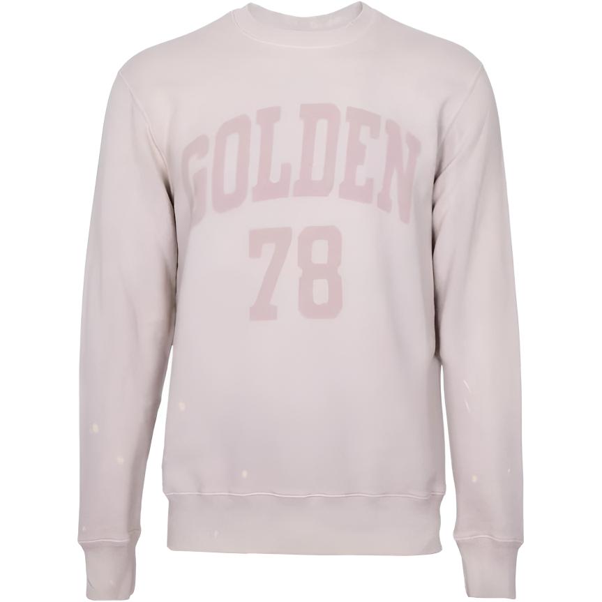 Golden Goose Grey Sweatshirt with Solid Color and Letter Print DE20005772
