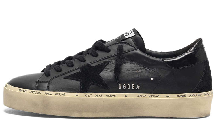 Golden Goose Hi-Star 'Distressed Black Leather' G35MS945.H9