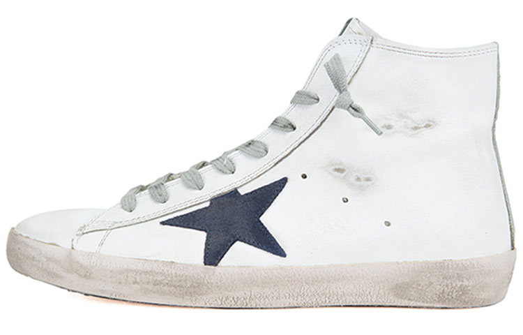 Golden Goose Hi Star 'Distressed White Leather' G33MS591.B39