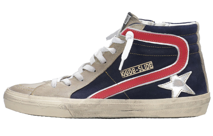 Golden Goose Hi Star 'Grey Blue Red' GMF00115.F004116.50753