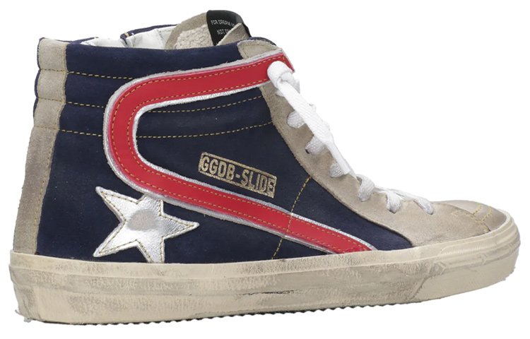 Order Golden Goose 皮革 系帶 高筒 時尚板鞋 男款 灰藍紅