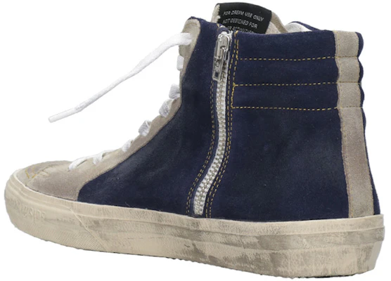 Golden Goose 皮革 系帶 高筒 時尚板鞋 男款 灰藍紅 Shop Golden Goose 皮革 系帶 高筒 時尚板鞋 男款 灰藍紅
