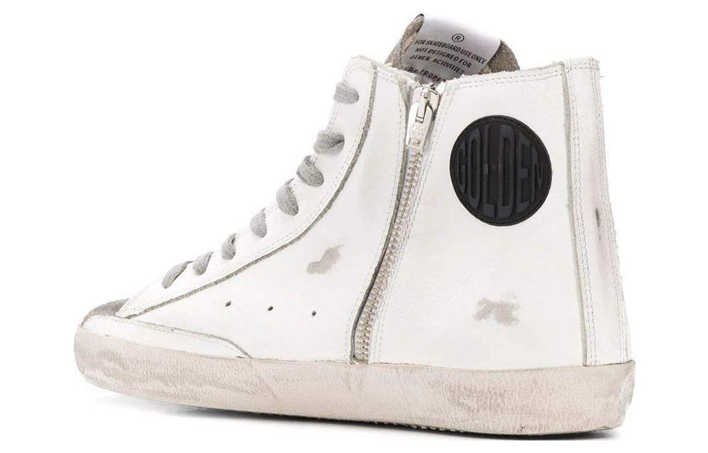 Shop Golden Goose Hi Star ''Cuir Blanc'' G36MS591.C64