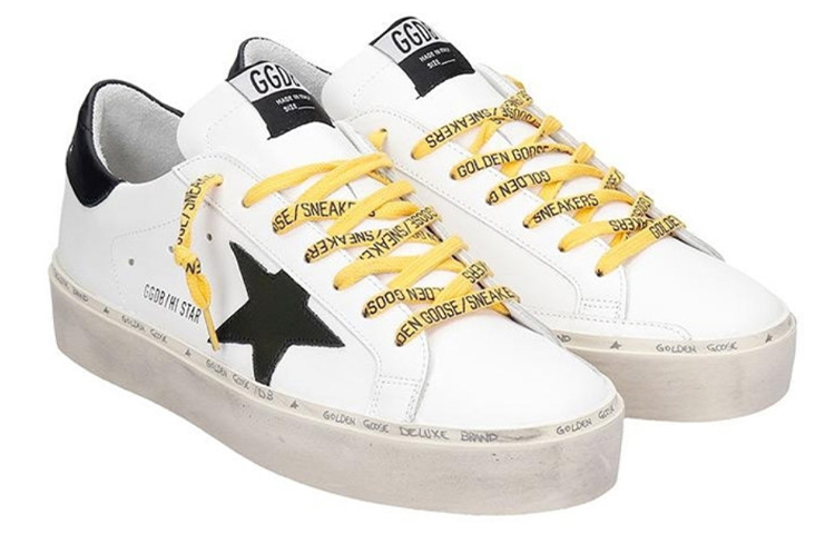 Lookbook Golden Goose 高帮星星运动鞋‘白黄’ GMF00118.F000391.10297