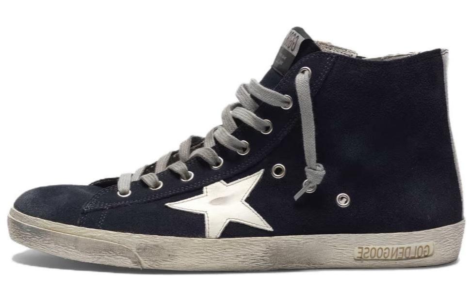 Golden Goose High-Top Sneakers 'Dark Blue Suede' GCOMS591.N207