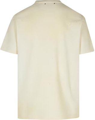 Golden Goose Ivory Crewneck T-Shirt with Letter Print. GMP01220P00164211421 Lookbook Golden Goose Ivory Crewneck T-Shirt with Letter Print. GMP01220P00164211421