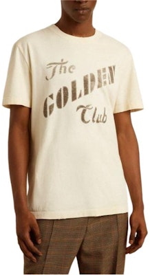 Golden Goose Ivory Crewneck T-Shirt with Letter Print. GMP01220P00164211421 Purchase Golden Goose Ivory Crewneck T-Shirt with Letter Print. GMP01220P00164211421