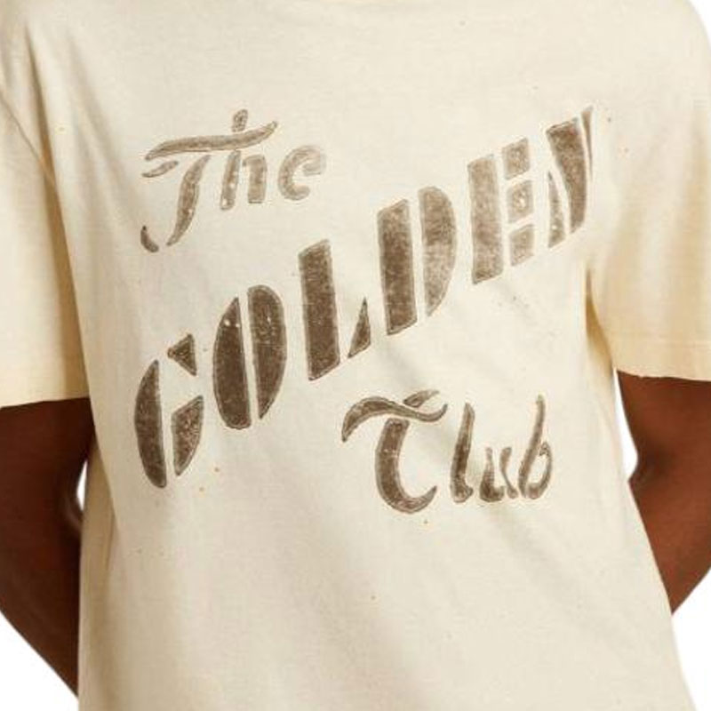 Sizing Golden Goose Ivory  Crewneck T-Shirt with Letter Print. GMP01220P00164211421