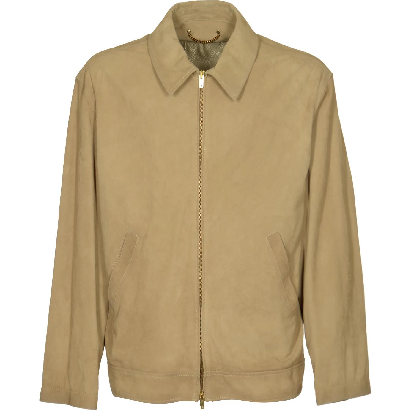 Golden Goose Khaki Solid Color Zip-Up Collar Jacket GMP01780P00142955578
