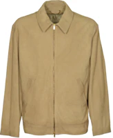 Golden Goose Khaki Solid Color Zip-Up Collar Jacket GMP01780P00142955578 Golden Goose Khaki Solid Color Zip-Up Collar Jacket GMP01780P00142955578