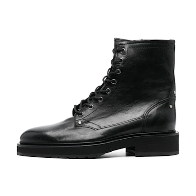 Golden Goose Leather Low Top Lace-Up Boots 'Black'