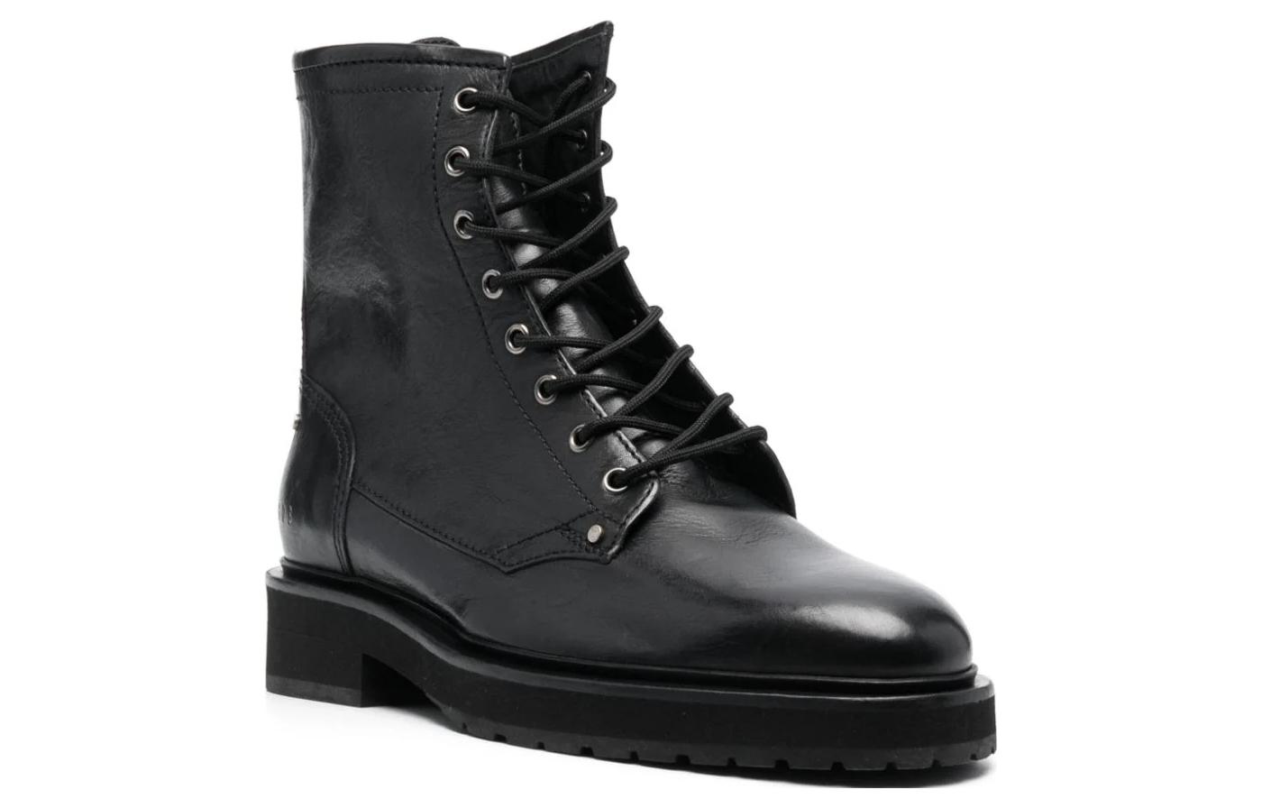 Order Golden Goose Leather Low Top Lace-Up Boots 'Black' GMF00605.F005005.90100